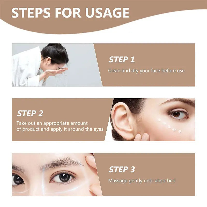 30Ml Instant Firm Eye Cream Reduce Fine Lines and Dark Circles around the Eyes Lifting the Skin Remove Eye Bags Eye Tightener